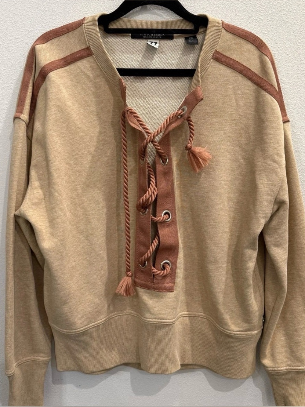 Scotch & Soda Rope Tie Sweater 100% Cotton Women's Small/Medium